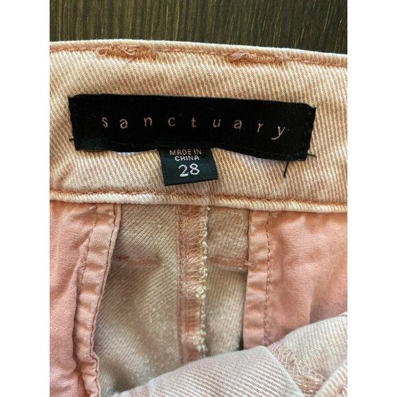 Sanctuary Pale Pink Cargo Jeans Size 28 - Picture 6 of 9
